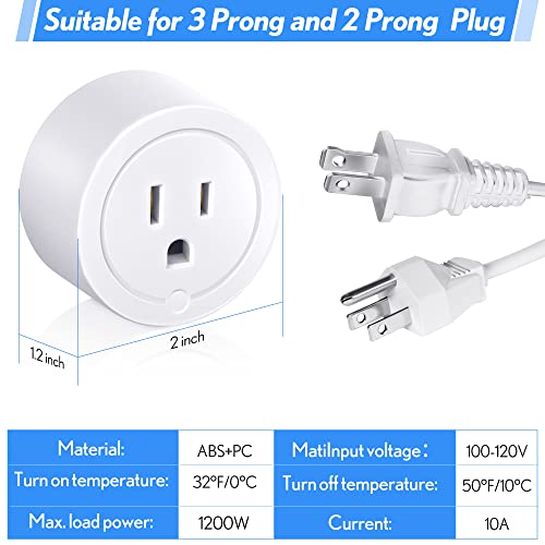 Feekoon Cold Weather Thermostatically Controlled Outlet On At 32-Degrees To 50-Degrees For Pond De-Icers, Farm, Rv (2) #TOP2