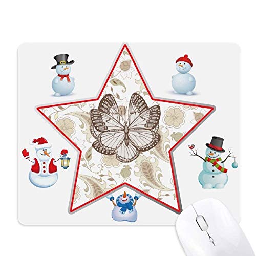 Tapis de souris rose pâle papillon fleurs pour éviter la fatigue