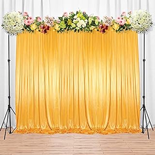 Trimming Shop Backdrop Curtain 3x3m Photography Curtains Detachable Smooth Ice Silk Pleated Backdrop Curtains for Stage Christmas Decor Party Backdrop Wedding Birthday Bridal Shower, White