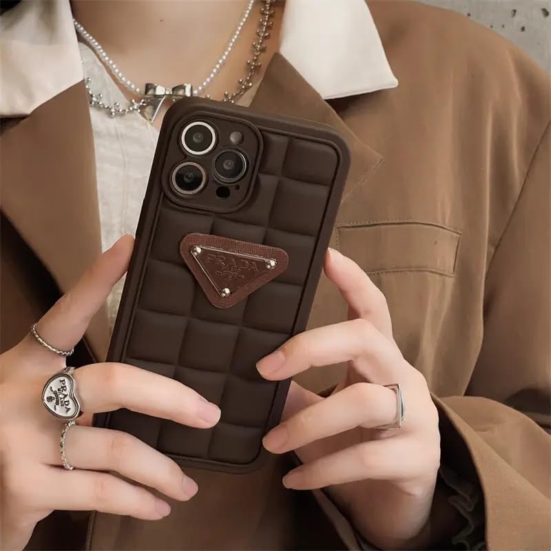 Image of BWOGUE Cool Puffer Case for iPhone 14 Pro，Full Body Protection Phone Cover /Case for iPhone 14pro, Shockproof Protective Silicone Cover for iPhone 14 pro Cover -iPhone 14 Pro, Brown