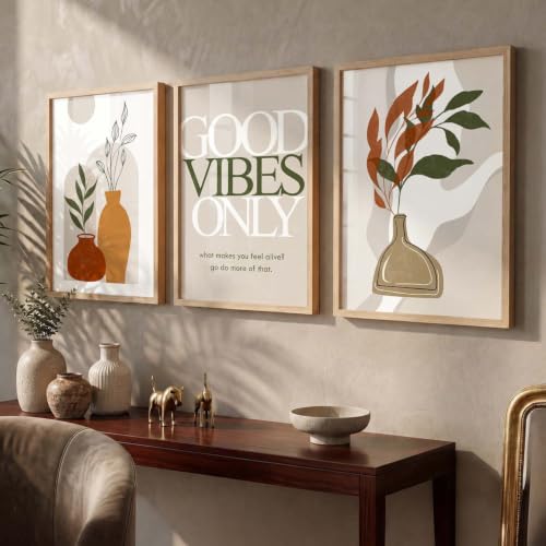 Image of kotart Classic Painting for Wall Decoration - Modern Art Wall Decor Framed Painting for Living Room Bedroom - Framed Posters /Paintings with Frame Set of 3 (Art 6)