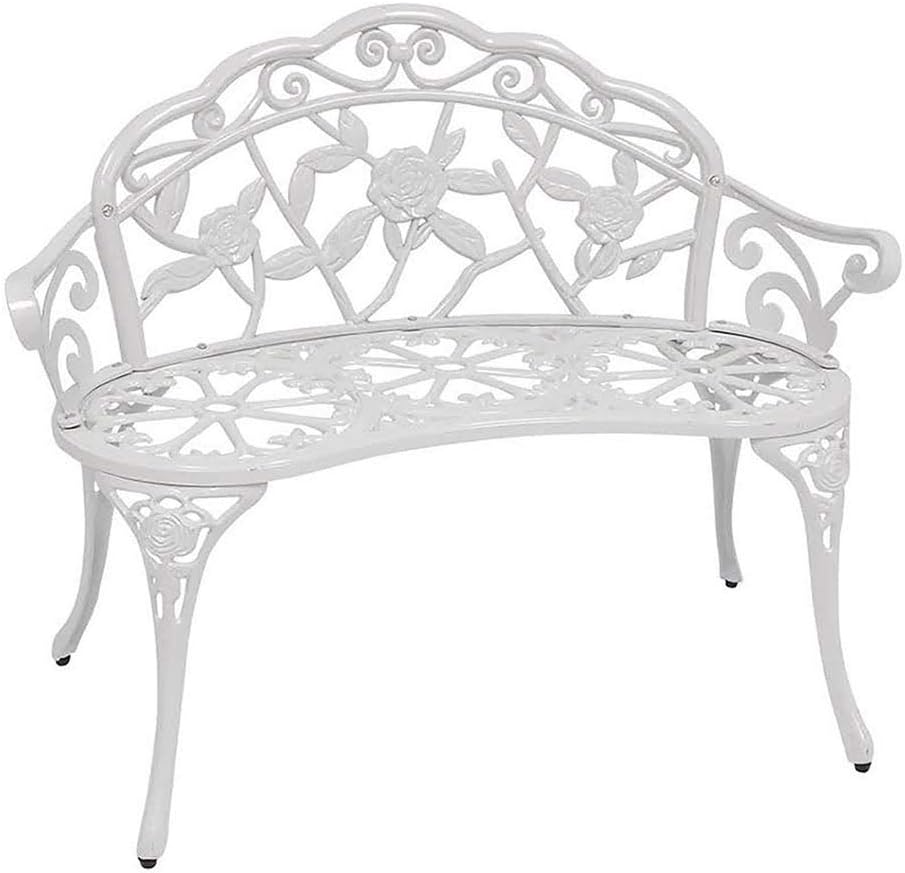 Patio Premier Rose Garden Park Bench in White