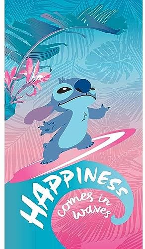 Disney Lilo & Stitch Beach Towel - Stitch Floral Happiness Oversi...