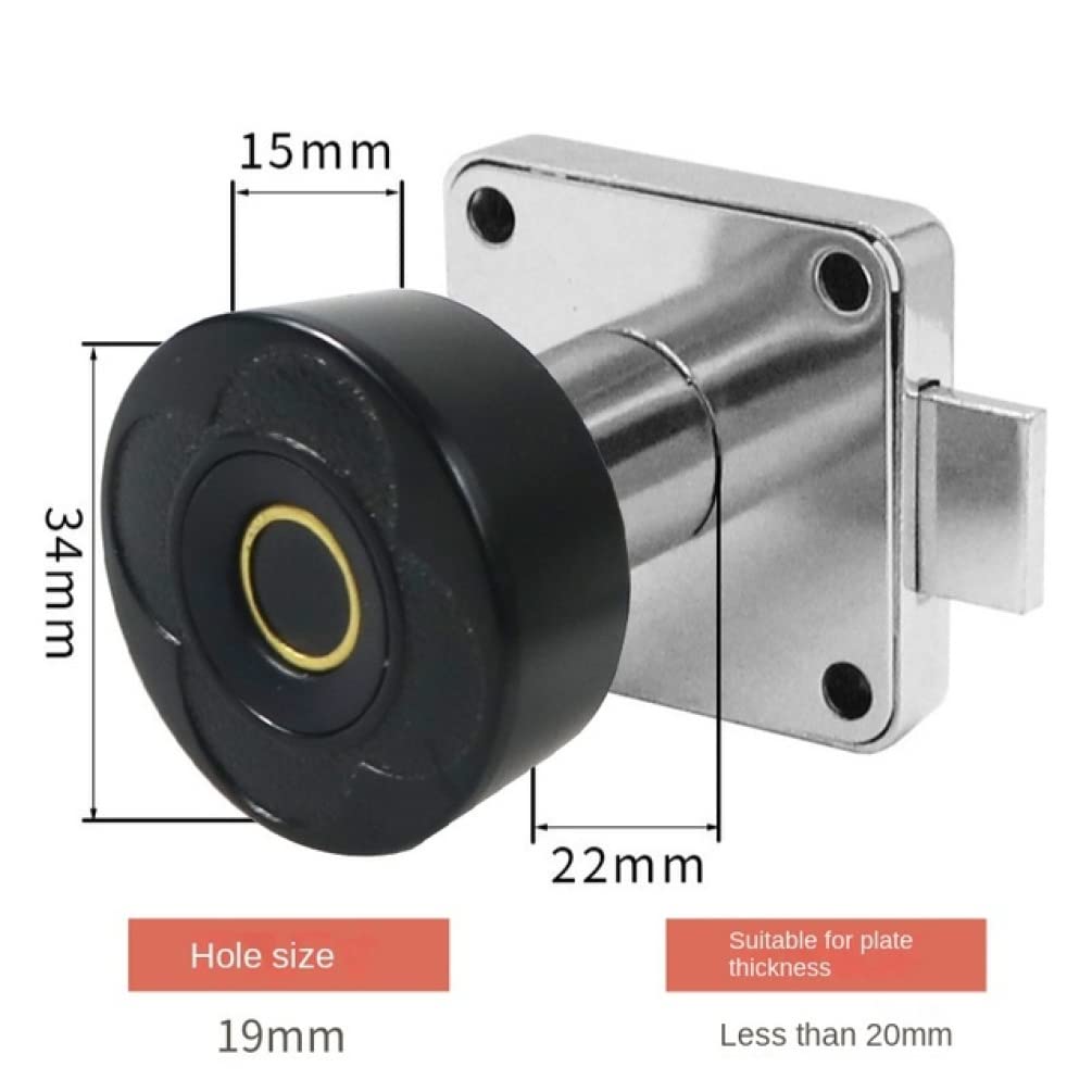 Cerrar Cerradura biométrica inteligente con huella dactilar de 20/30mm de grosor, cerradura biométrica para cajón, armario sin llave, librería, archivador, armario seguro para armario de puerta