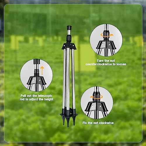 Rotating Tripod Sprinkler, 2023 Upgraded Automatic Rotating Irrigation Watering Sprinklers With 360 Degree Large Area Coverage, Telescoping Tripod Sprinkler Automatic Irrigation System (1, A) #TOP3