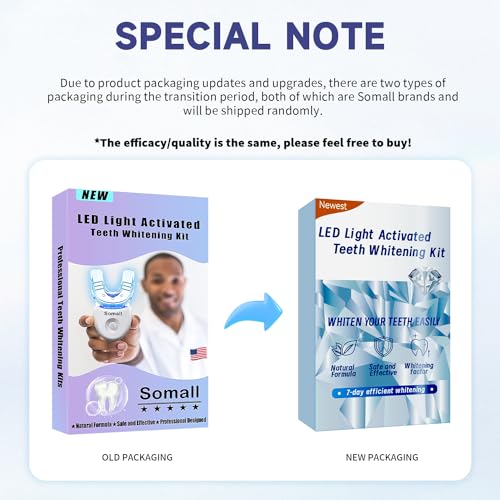 somall professional teeth whitening kit - the 2025 latest smart teeth whitening gel led light system 35 carbamide peroxide 3ml gel syringes3 remineralization desensitizing gel1 and tray