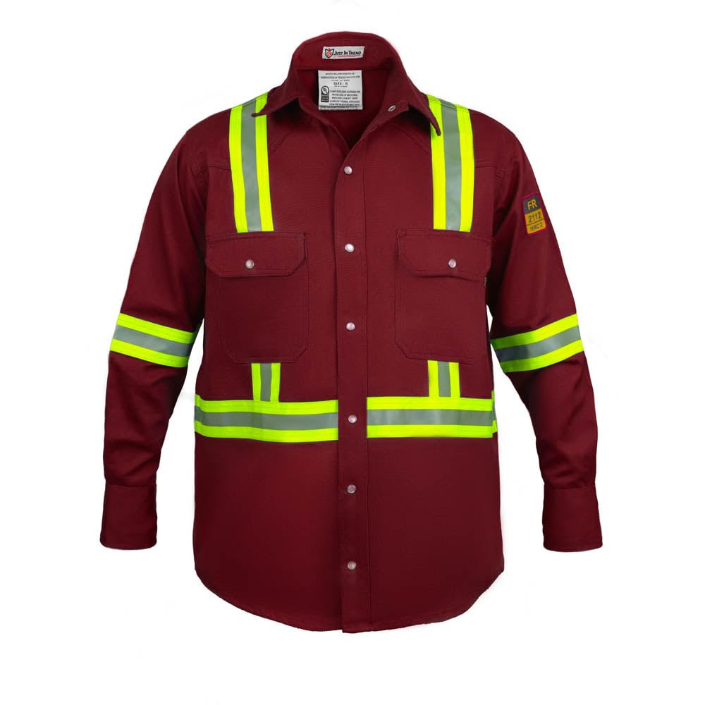 Flame Resistant FR High Visibility Hi Vis Shirt - 88% C/12% N - 7oz