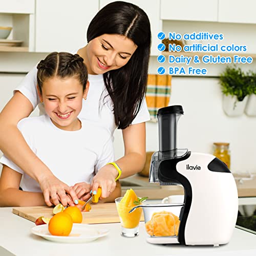 ILAVIE Frozen Fruit Ice Cream Maker Automatic DIY Healthy Soft Serve Sherbet, Smoothie, Frozen Yogurt Maker Machine for Home and Kids, BPA Free, Dairy & Gluten Free, No Additives and Artificial Colors - Thumbnail 3