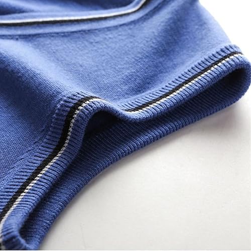 Men's Sleeveless Sweater Cardigan Wool Blend V Neck Buttons Vest Cable Knit Big and Tall Cardigan Vest3