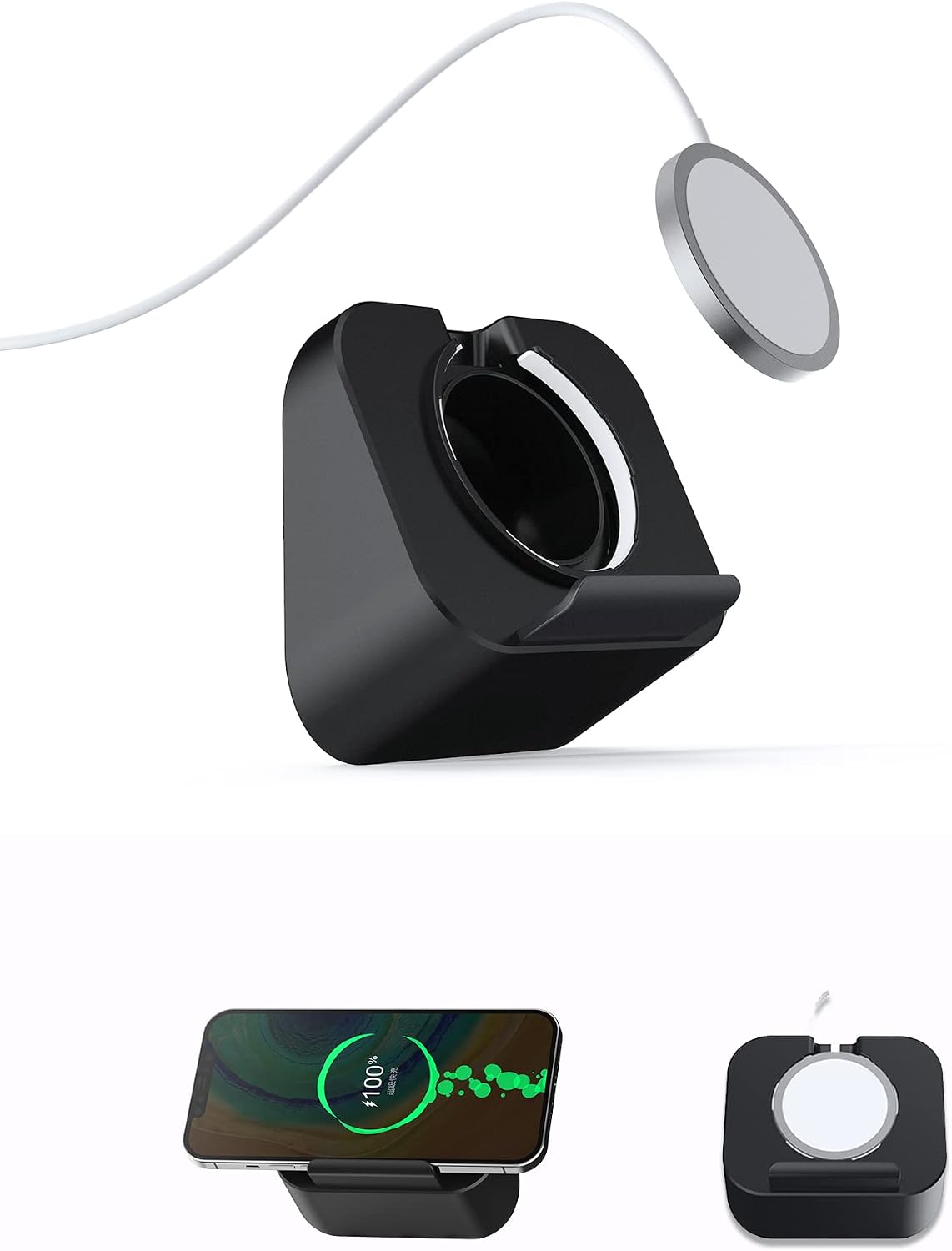 Phone Wall Mount for Magsafe Charger Compatible with Phone Holder Fit for iPhone 12/12 Pro/13 Pro Max Magsafe Accessories (Charger Not Included) (Black)