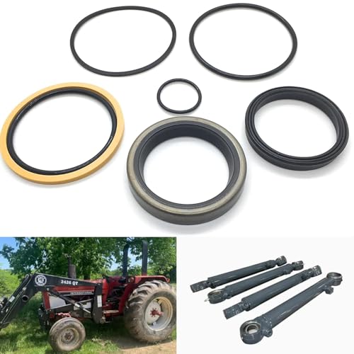 Image of REPLACEMENTKITS.COM Bush Hog Hydraulic Seal Replacement Kit | Compatible with Bush Hog M300, 2447QT, 2446QT, 2426QT, 2427QT Boom & Bucket Cylinders | Replaces Part 25H49328