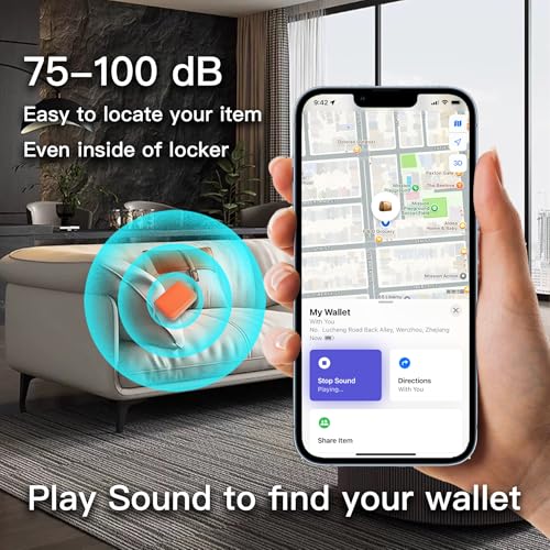 【2 Pack】 OMNIGEARI 2025 New Wallet Tracker Card for Apple Find My (iOS Only) [Apple MFi Certified] 0.07 inch Super Slim 1 Year Battery Bluetooth Smart Finder GPS Item Locator for iPhone iPad by OMNIGEARI - Image 2