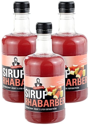 Sirup Royale mit Rhabarber-Geschmack 3x 0 5 Liter PET-Flaschen