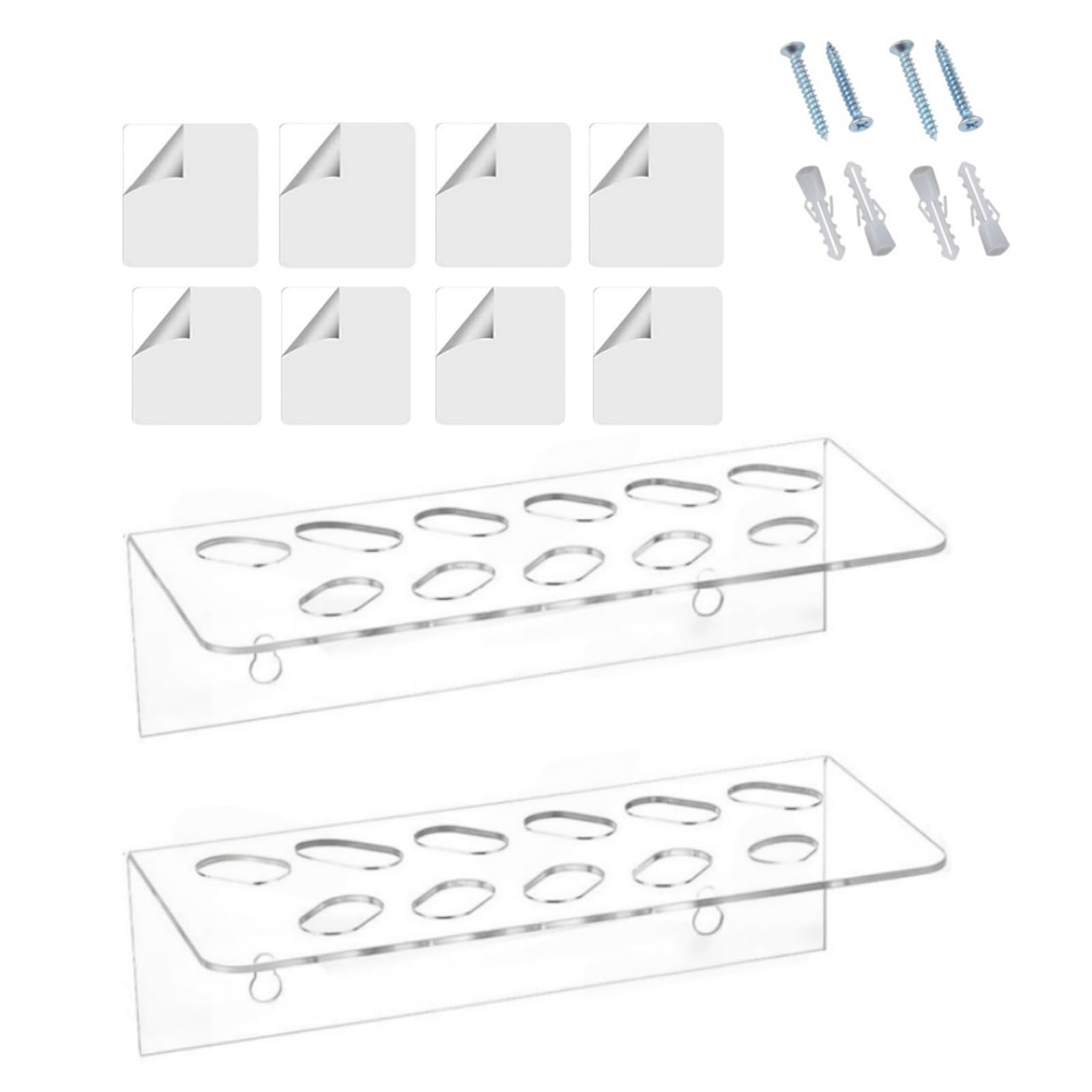 APGLSXY Clear Acrylic 11 Slot Scissors Holder Wall Mounted Rack for Organizing Hairdressing Tool in or Home Acrylic Scissors Holder Wall Mounted