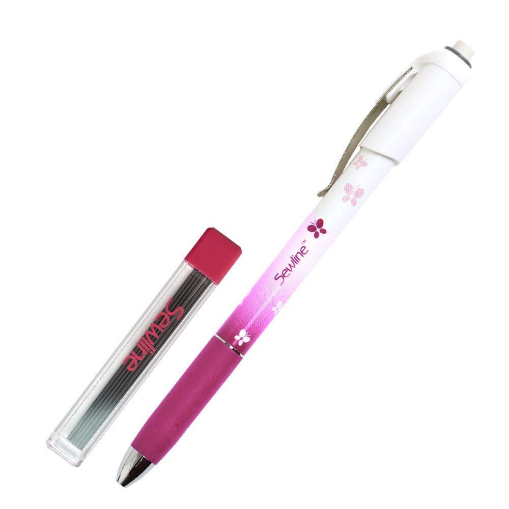 SewlineFabric Pencil Black Ceramic (.09mm Graphite Quntity 1 Pen with 3 Refills)