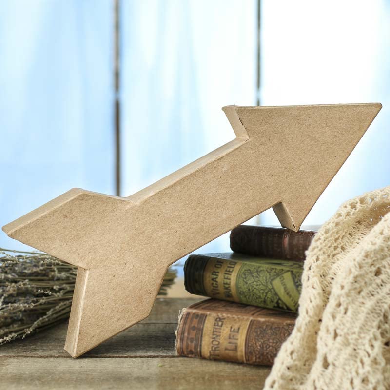 Group of 3 Paper Mache Arrows for Decorating and Personalizing by Factory Direct Craft