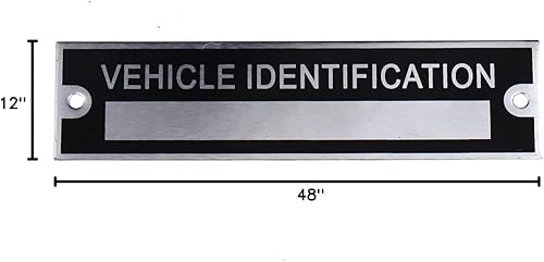 Miniatura 7 de Placa de identificación de vehículo de aluminio grabada personalizada Etiqueta de serie VIN Placa de carga Utilidad de paisaje de cama plana