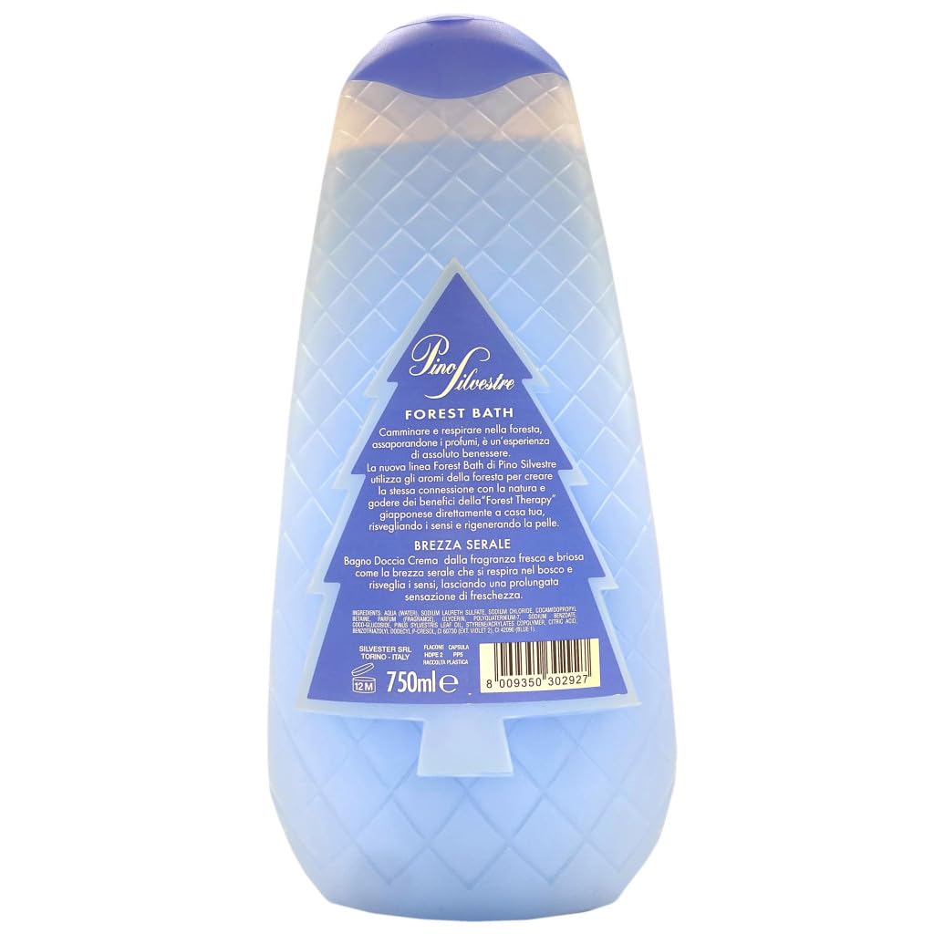 12 bagnoschiuma Brezza Serale Pino Silvestre, gel doccia 750 ml + portachiavi Beni Culinari