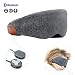 Bluetooth Sleeping Eye Mask Headphones Wireless Sleep Headset Hands-Free Travel Sleeping Headphones Bluetooth V4.2 Blindfold Eye Cover Built-in Speakers and Microphone VZ SPORT MATE（Gray）