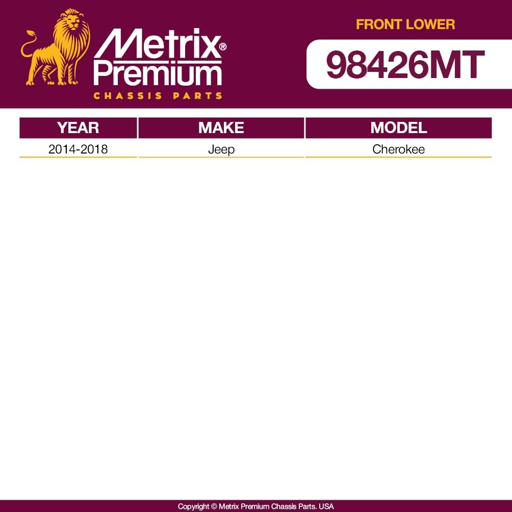 Metrix Premium Chassis Parts - 2 PC Front Lower Ball Joint Kit Fits 2014-2018 Jeep Cherokee, Replacement K500287, Made in Europe