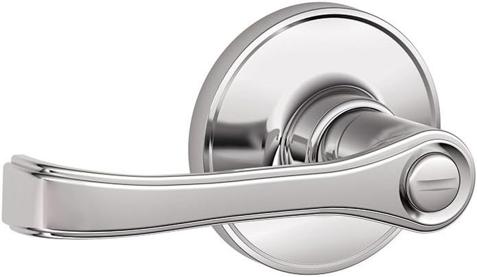 J-Series by Schlage Torino Door Lever with Standard Trim, Bed & Bath Privacy Lock, Satin Stainless Steel, J40 TOR 630