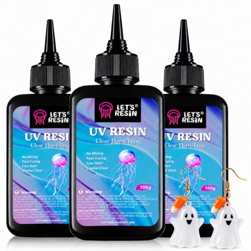 LETS RESIN UV Resin 300g Hard Resin Kit for Craft Casting Silicone Mold