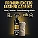 Exotic Leather Cleaner & Conditioner Spray – Cleans, Conditions & Protects Alligator, Crocodile, Snakeskin, Lizard, Ostrich & More – 8oz with Microfiber Cloth – Boots, Shoes, Bags, Belts
