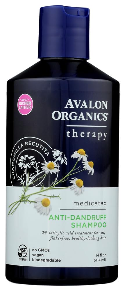 Avalon Active Organics Shampoo - Anti Dandruff - 14 Oz
