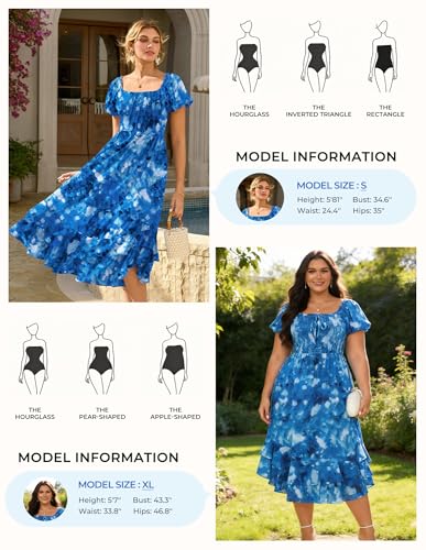 Image of GRACE KARIN Womens Summer Floral Maxi Dress 2026 Flowy Wedding Guest Dress A Line Boho Dresses Fashion Clothing with Pockets