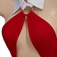 Vista 6 de VEECOOCOS Vampirella - Disfraz de cosplay para mujer, sexy traje de bikini rojo