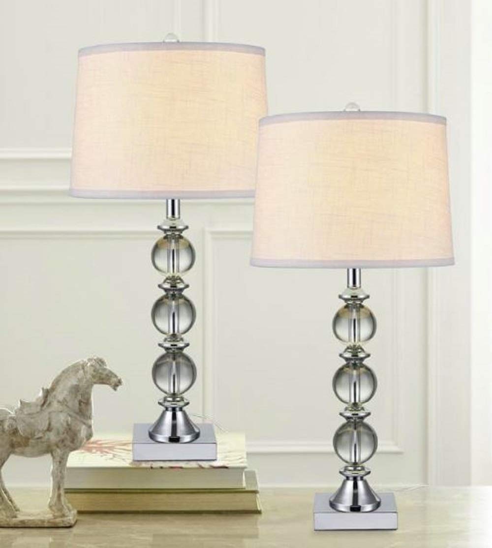 Bridgeport Designs Crystal Table Lamp, 2 Pack