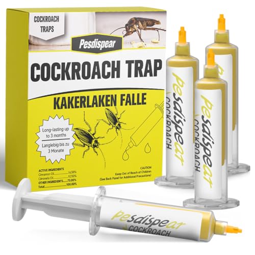 SRODEKIR Kakerlakenfalle für Innenräume, Einfach zu Verwenden, Roach Traps für Wohnbereiche – 4 Stück