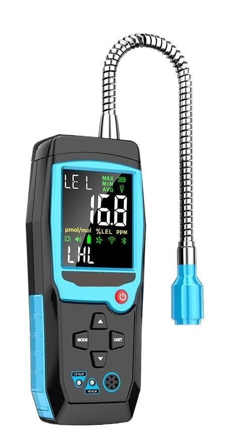Detector de Gases, Detector de Fugas Gas Combustible Gas inflamable Probador Natural Metano Alarma luz Sonora