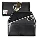 Turtleback Belt Case Designed for iPhone 11 Pro (2019) iPhone Xs (2018) and iPhone X (2017) Holster Black Leather Pouch with Heavy Duty Rotating Belt Clip, Horizontal Made in USA