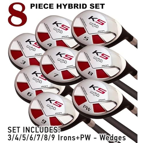 Women's Majek Golf All Ladies Hybrid Complete Full Set Which Includes: #3, 4, 5, 6, 7, 8, 9, Pw. Lady Flex Right Handed New Utility L Flex Club #TOP1