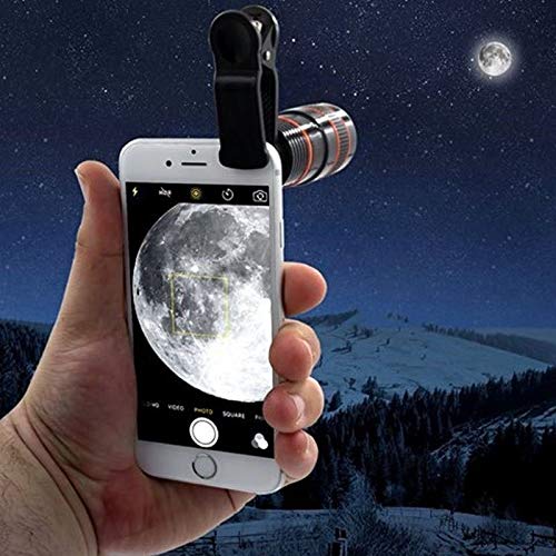 3 in 1 Smart Phone Pro Lens ,smart Phone Lens Magnifier,transform Your Phone into a Professional Quality Camera,magnification Up to 180 Degrees,clip-on Lens for Digital Camera, Phone, Tablet (Black)