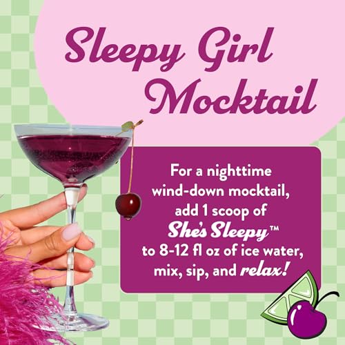 Image of Legendairy Milk She's Sleepy - Cherry Limeade - Nightly Sleep Aid, Sugar Free Drink Mix with Magnesium Glycinate & Ashwagandha - Relaxation & Restful Sleep