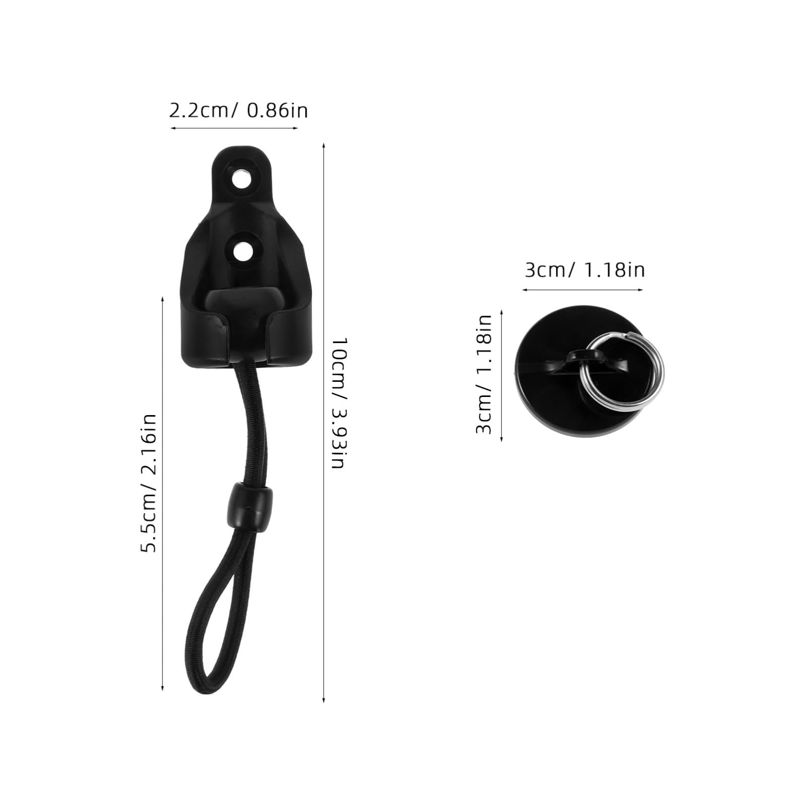 DIYEAH 1set Bungee Cord End Cap Kit for Curtains Set Elastic Windproof Lock Spring and Base for Roller Shades and Blinds No Drill for Secure Fixing