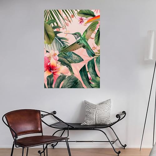 Tableau moderne oiseau impression sur toile décoration murale 60x80