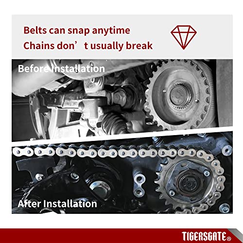 Tigersgate Belt To Chain Drive Transmission Sprocket Conversion Kit Compatible With 1995-1999 Harley 1200 & 883 Sportster Xl #TOP2