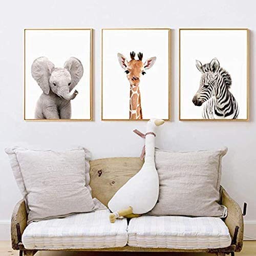 Mysy Zoo - Póster de impresión de animales, 30 x 40 cm, 3 piezas, sin marco Cover