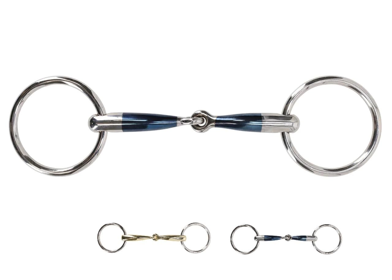 NETPROSHOP Anatomisch geformte Wassertrense mit einfach gebrochenem Gebiss Mundstück 14 mm Argentan oder Sweet Iron, Groesse:13,5, Farbe:Sweet Iron