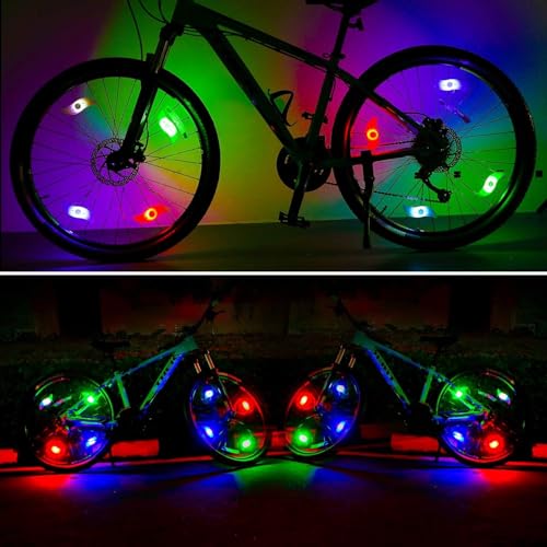 Image of Cycle Wheel Lights Spoke Lights with Batteries Include, Sensor for Car, Motorcycles, Bike & Cycle,Kid Cycle Light Accessories for Boy Girl with 3 Lighting Modes, Led Light for Gear Cycle (2)