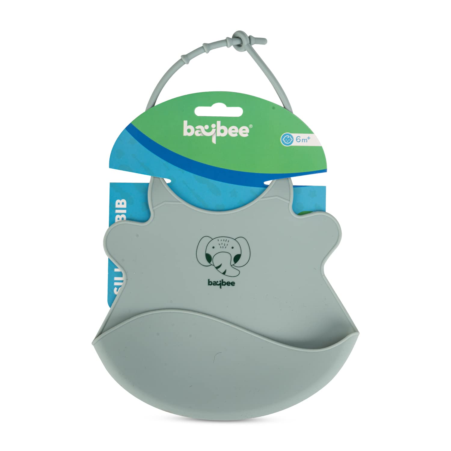 BAYBEE Silicone Baby Bib for Feeding and Weaning Bibs for infants & toddlers with Food Catcher Pocket & 4 Adjustable Neckline with Buttons | Bibs for New Born Baby Boys Girls 6 to 12 months (Green)-image-14