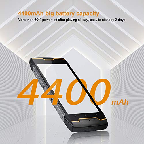 CUBOT Kingkong (2020) Android 10 Rugged Smartphone Unlocked, 4400mAh Big Battery, Dual-SIM, Compass+GPS, IP68 Waterproof Shockproof, Dustproof Outdoor Sim Free Mobile Phone(Black) - Thumbnail 6