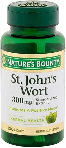 Cápsulas doble fuerza Nature's Bounty St. John's Wort, 0.01 oz, 100 cápsulas, 901460, paquete de de 2, 2, 2