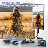 Card Reader for CFexpress Type B/XQD/SD 4.0 UHS-II - Professional 4-Slot, 10Gbps USB 3.2 Gen 2, Plug & Play, Simultaneous Read/Write, CF Express Reader for CFexpress Type B/XQD/SD/SDHC/SDXC/SDUC - Image 7