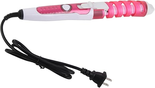 Miniatura 9 de Varita rizadora eléctrica con barril en espiral, herramienta de peinado giratoria, calentamiento rápido y control inteligente de temperatura