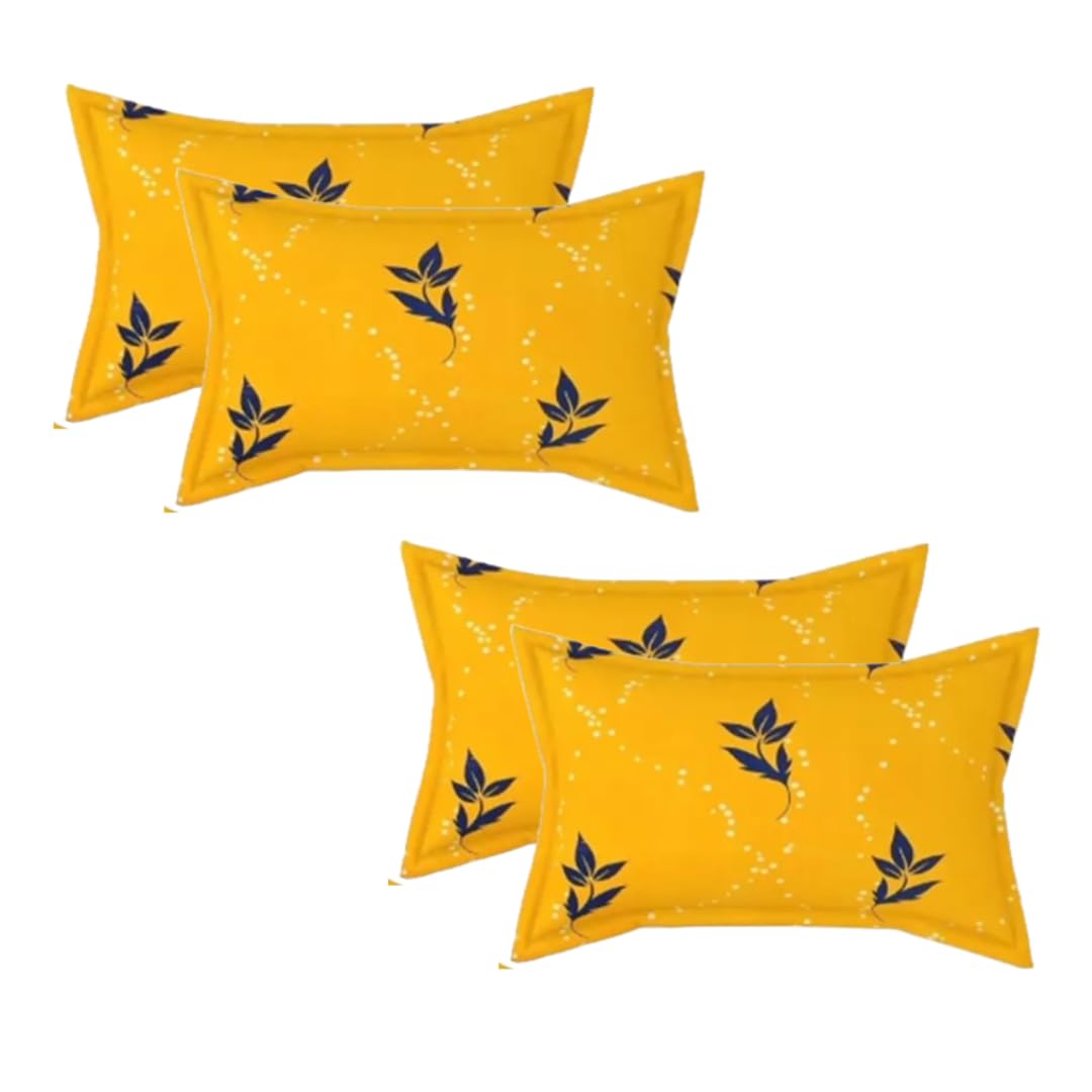 PRtrend Premium Present Designer Printed Cotton Blend Pillow Covers | Pillow Covers,17X27(Inches) Set of 2 Super Soft and Breathable Envelope Closure Pillow Cases (4, Yellow) (B0DDZ1C4R6) Amazon Price History, Amazon Price Tracker