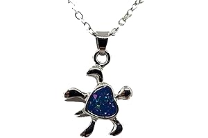 Blue Opal Turtle Silver Necklace: An Oceanic Masterpiece Captivating Hearts